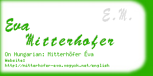 eva mitterhofer business card